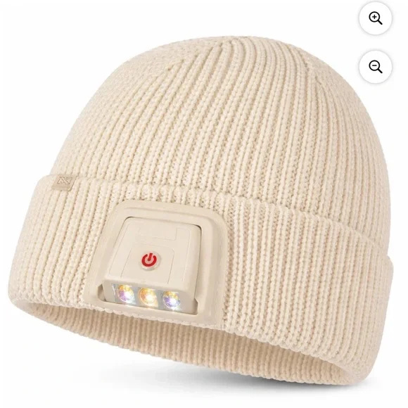 Mobile Warming Heated Beanie with LED Light - Picture 1 of 4